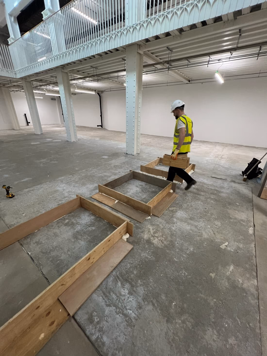 New reinforced concrete substructure walls cast during groundworks in London