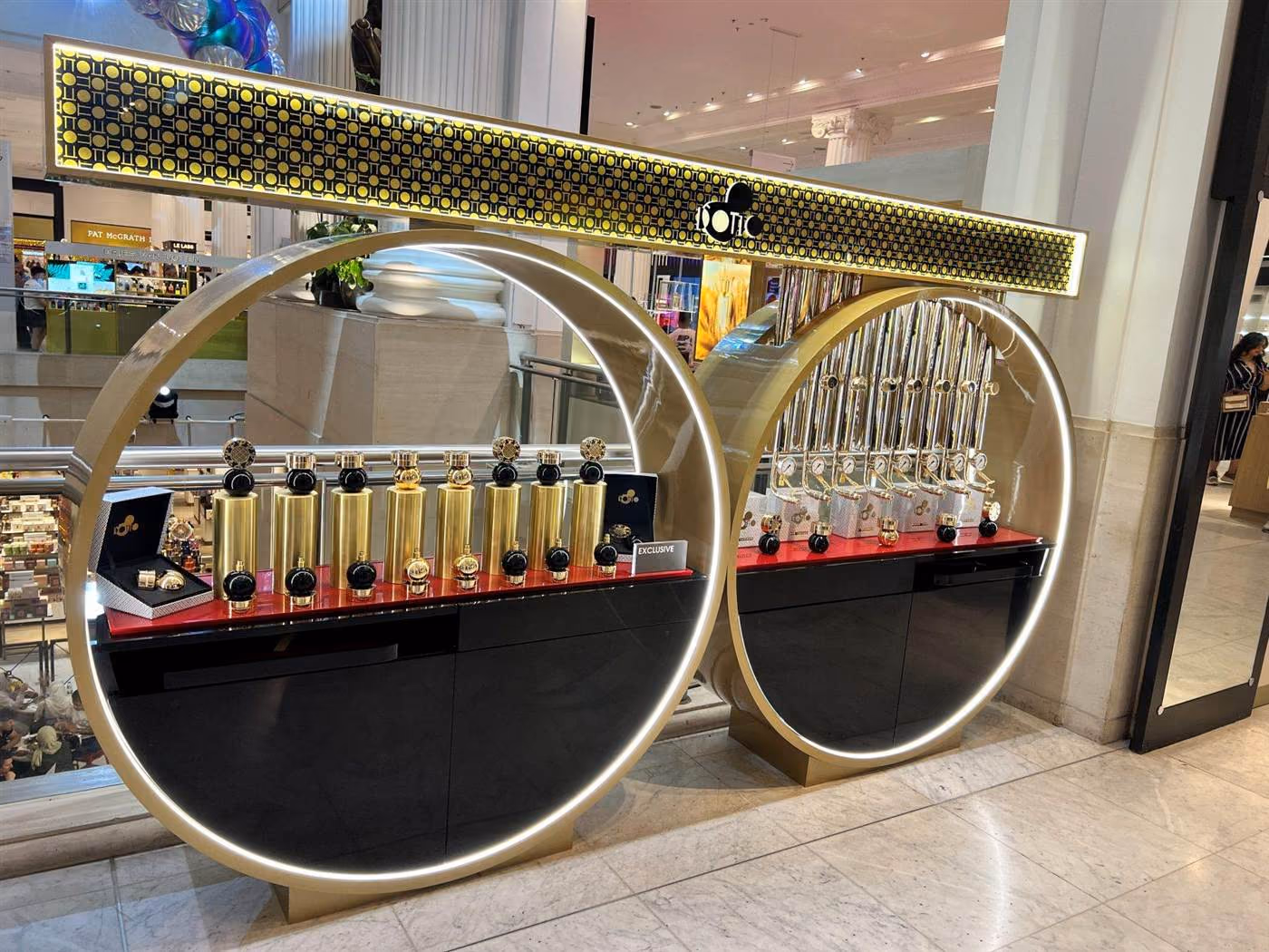 The completed D'Otto display structure at Selfridges, Oxford Street, engineered by EMA Structures